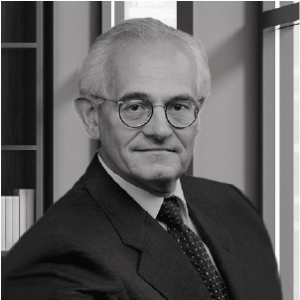 Stylized formal portrait of Bruce W. Schnitzer