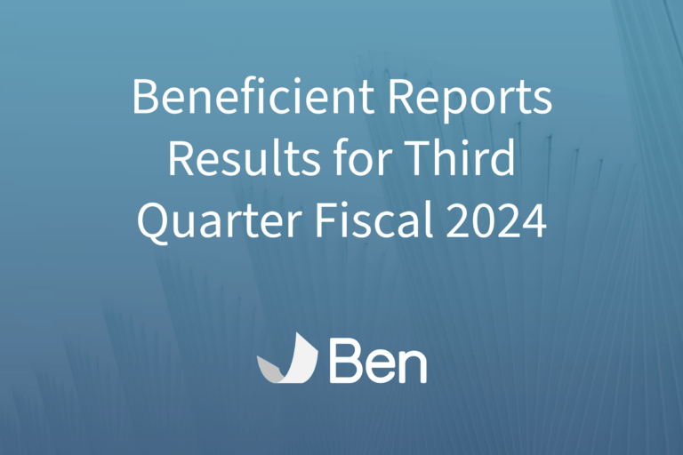 Beneficient Reports Results for Third Quarter Fiscal 2024