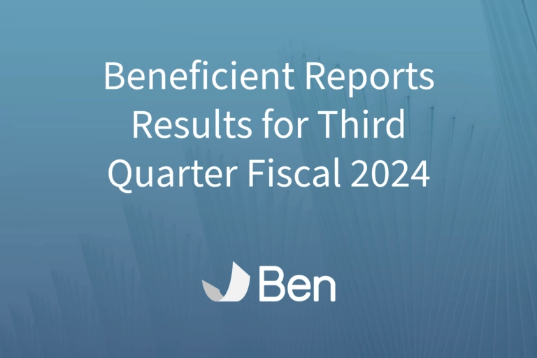Beneficient Reports Results for Third Quarter Fiscal 2024