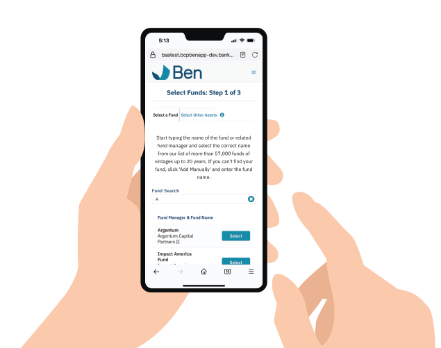 hands Illustration of investors submitting assets to Ben for a quick quote on their alternative investments.