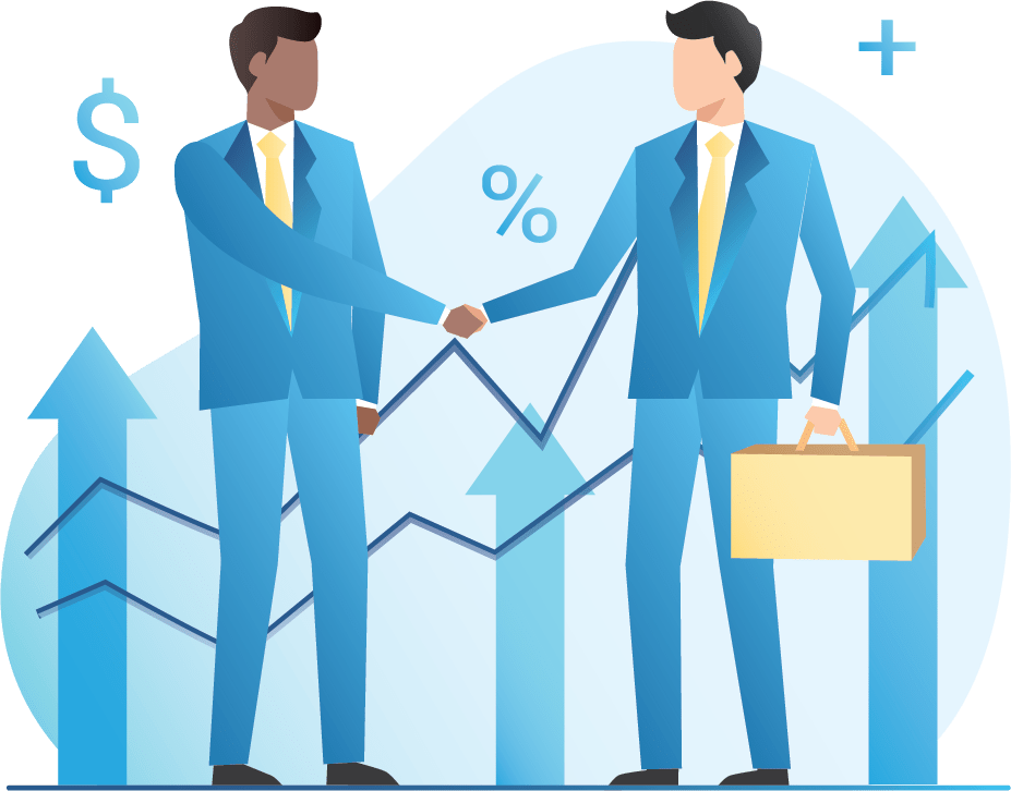 Asset 1@2x An illustrated mid-to-high net worth investor holding an oversized Ben token jumps over stacks of additional tokens symbolizing his success in exchanging illiquid alternative assets.