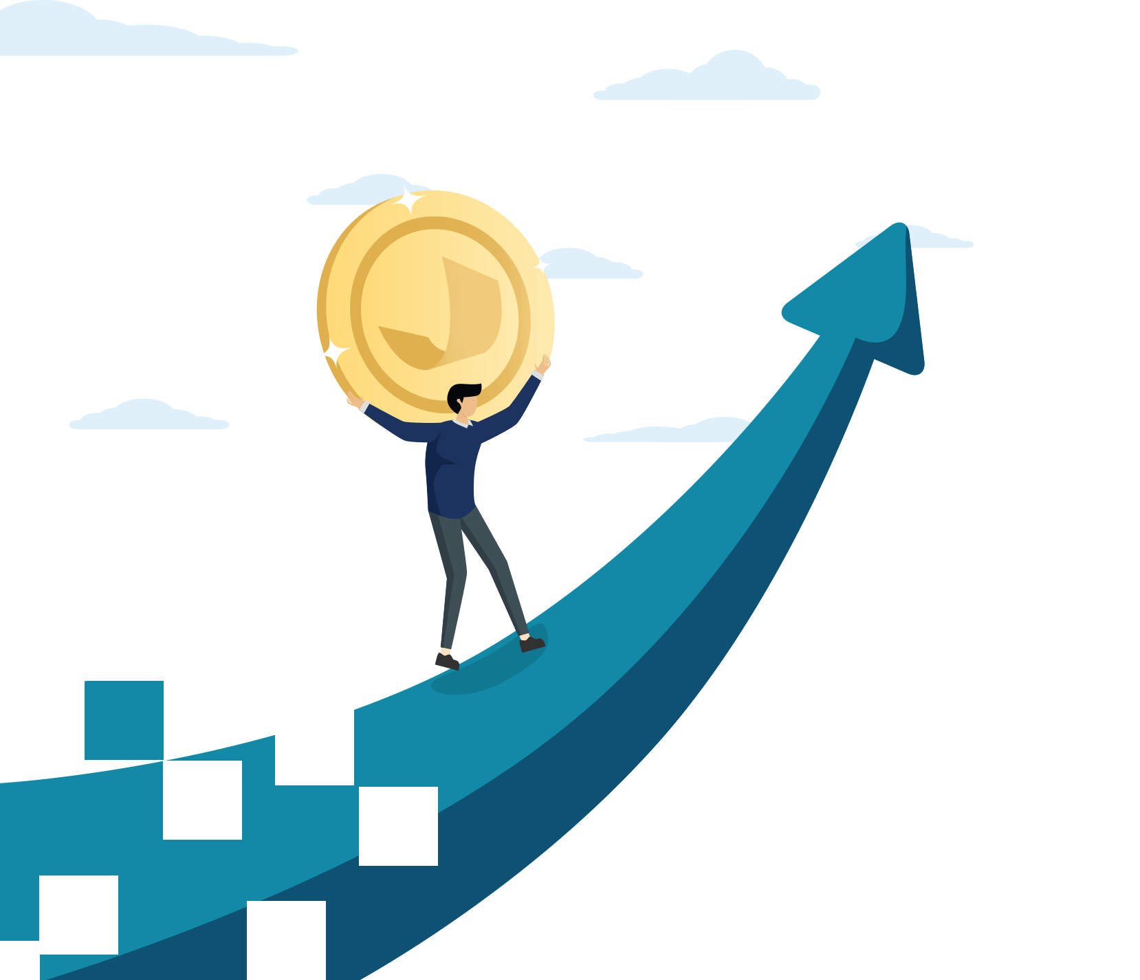 coin-1 Illustration of Ben helping an investor use the secure AltAccess platform.