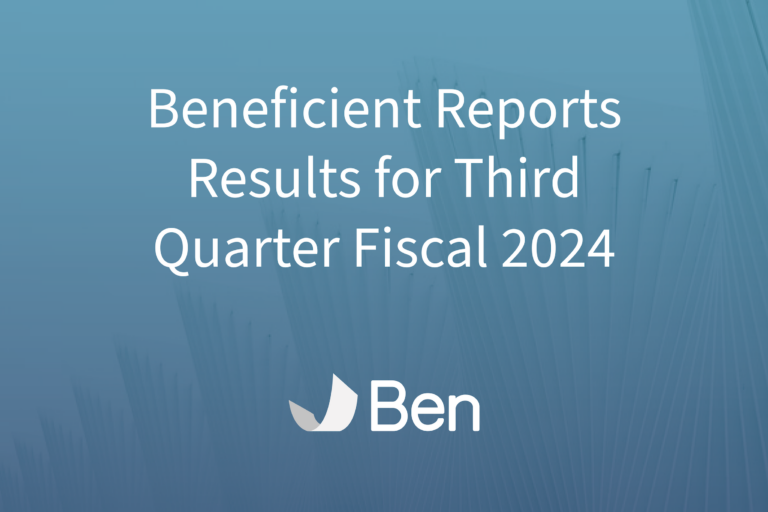 Beneficient Reports Results for Third Quarter Fiscal 2024