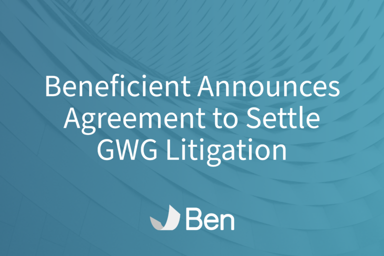 Beneficient Announces Agreement to Settle GWG Litigation